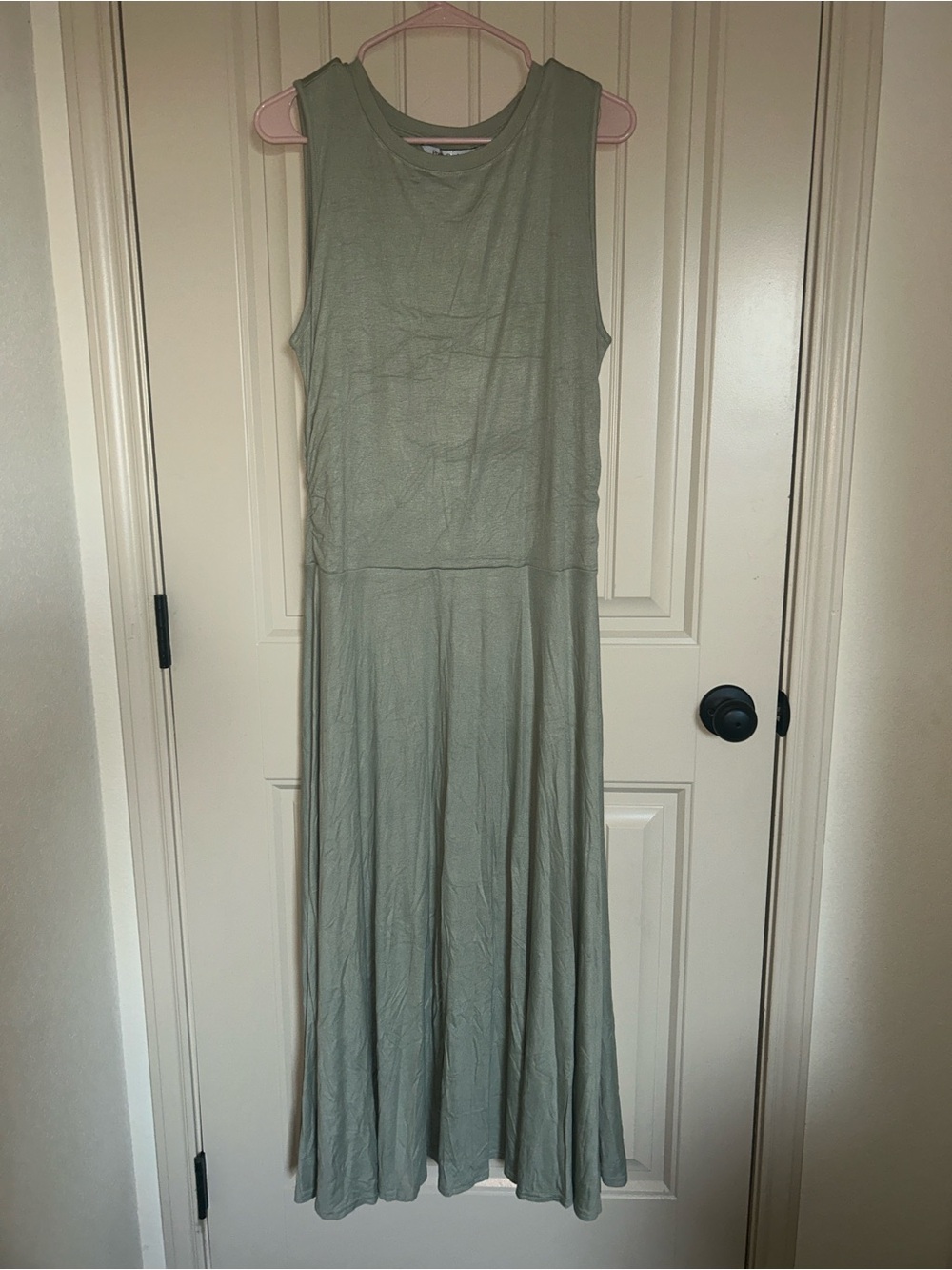 Sleeveless Sage Green Maxi Dress
